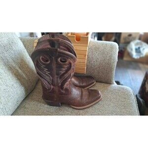 Ariat Heritage Roughstock Square Toe Brown Mens Sz 8.5 D Cowboy BOOTS 10023133